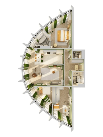 
  Продается 4-комн. квартира, 128.9 м², ЖК Звезды, дом 1
. Фото 2.