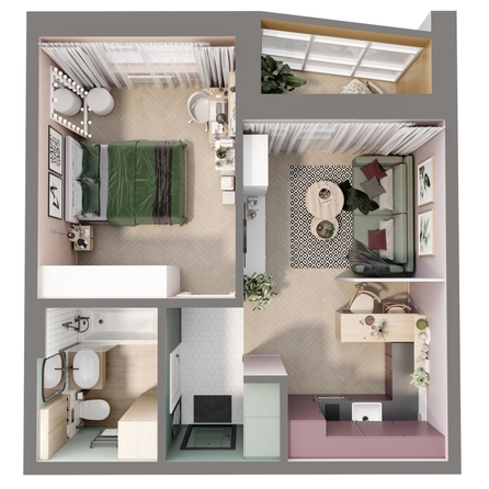 
  Продается 1-комн. квартира, 40.5 м², ЖК Квартал Стрижи, 2 очередь
. Фото 1.