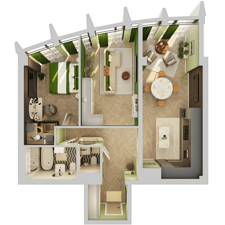 
  Продается 2-комн. квартира, 80.24 м², ЖК Звезды, дом 1
. Фото 2.