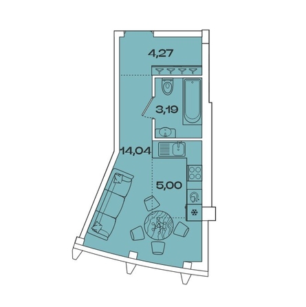 
  Продается 1-комн. квартира, 26.5 м², ЖК Звезды, дом 3
. Фото 1.