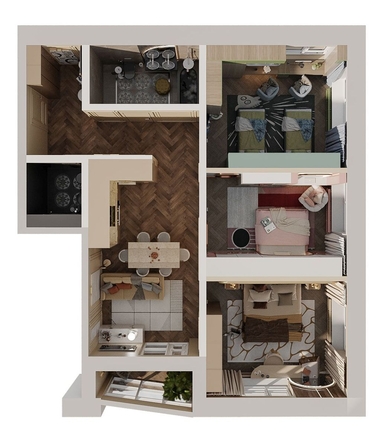 
  Продается 4-комн. квартира, 81.7 м², ЖК Квартал Стрижи, 2 очередь
. Фото 1.