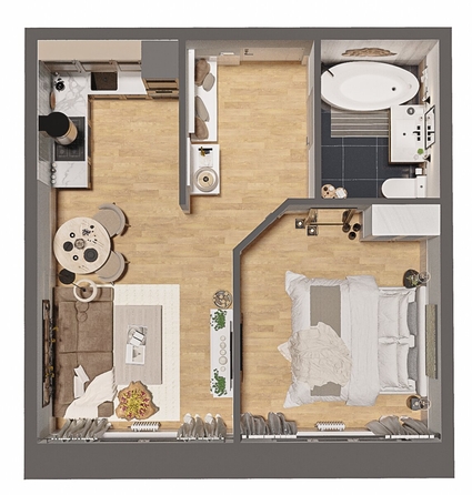 
  Продается 1-комн. квартира, 38 м², ЖК Квартал Стрижи, 3 очередь, дом 1
. Фото 1.
