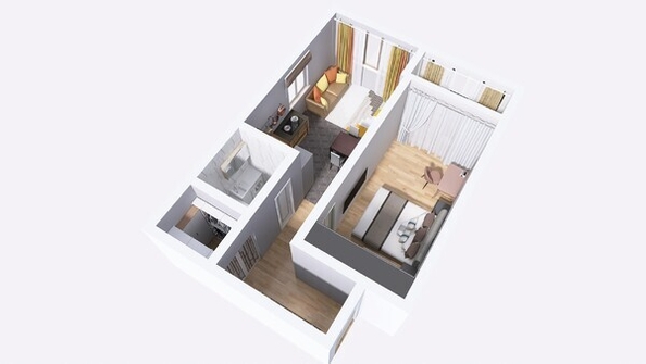 
  Продается 1-комн. квартира, 49.54 м², ЖК Юго-Западный, дом 17
. Фото 13.