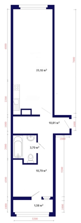 
  Продается 2-комн. квартира, 50.45 м², ЖК Юго-Западный, дом 17
. Фото 6.