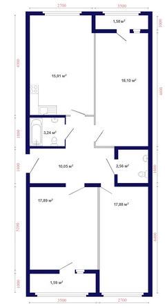 
  Продается 3-комн. квартира, 91.05 м², ЖК Юго-Западный, дом 17
. Фото 6.