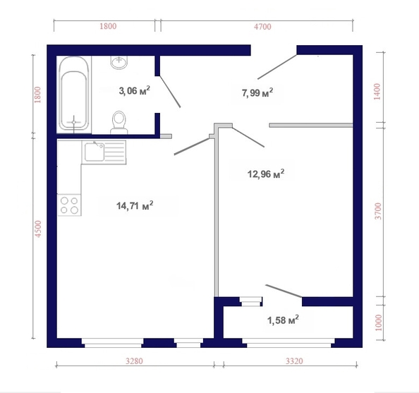 
  Продается 1-комн. квартира, 40.92 м², ЖК Юго-Западный, дом 17
. Фото 10.