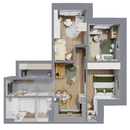 
  Продается 3-комн. квартира, 72.8 м², ЖК Стрижи Сити, блок-секции 8,9
. Фото 1.