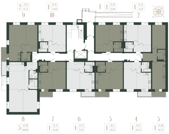 
  Продается 1-комн. квартира, 36.53 м², ЖК Новые кварталы, дом 2
. Фото 2.
