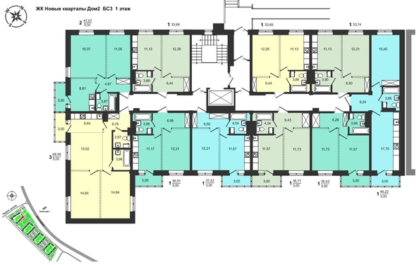 
  Продается 1-комн. квартира, 36.77 м², ЖК Новые кварталы, дом 2
. Фото 3.