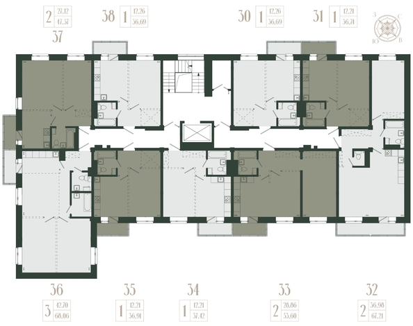 
  Продается 2-комн. квартира, 67.21 м², ЖК Новые кварталы, дом 2
. Фото 2.