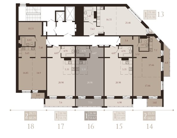 
  Продается 1-комн. квартира, 51.71 м², ЖК Суворов
. Фото 1.