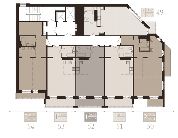 
  Продается 1-комн. квартира, 51.71 м², ЖК Суворов
. Фото 1.
