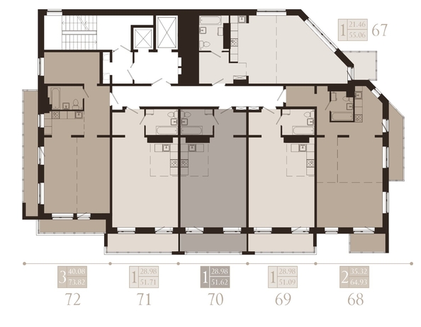 
  Продается 1-комн. квартира, 51.62 м², ЖК Суворов
. Фото 1.