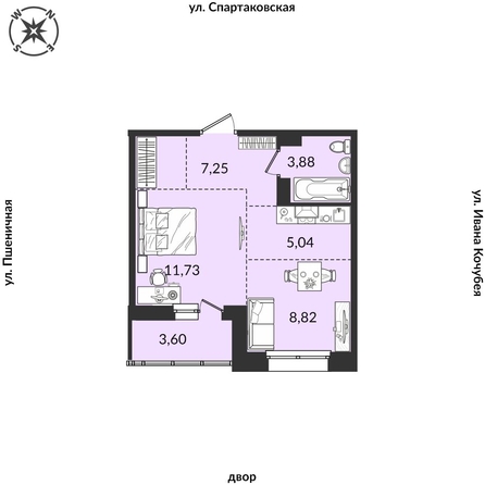 
  Продается 2-комн. квартира, 40.32 м², ЖК Источник, дом 1
. Фото 1.