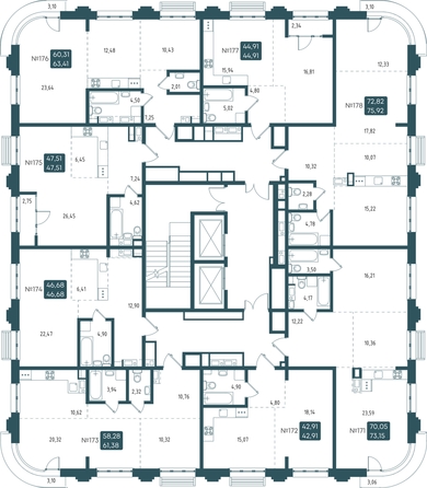 
  Продается 2-комн. квартира, 63.41 м², ЖК Бродский, 1-я очередь
. Фото 1.