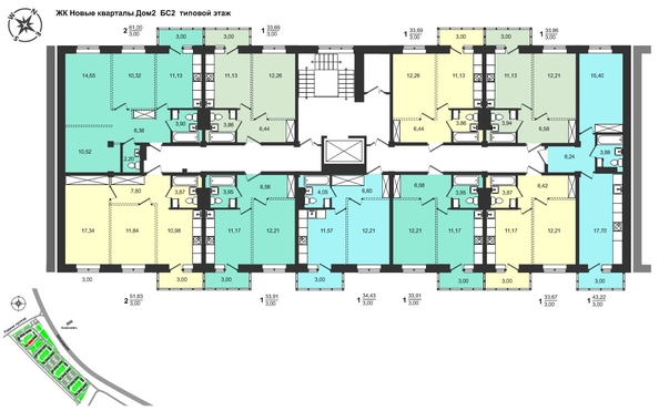 
  Продается 2-комн. квартира, 54.83 м², ЖК Новые кварталы, дом 2
. Фото 3.