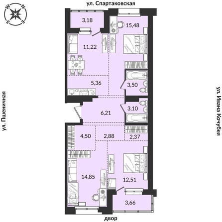 
  Продается 4-комн. квартира, 88.76 м², ЖК Источник, дом 1
. Фото 1.