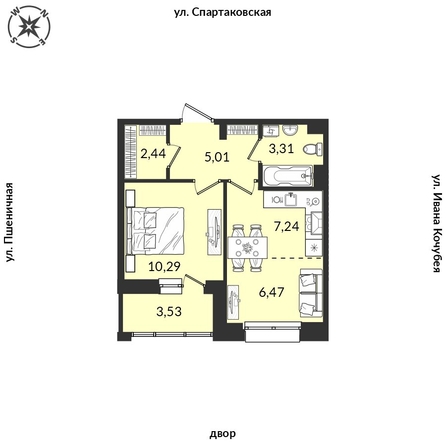 
  Продается 1-комн. квартира, 38.15 м², ЖК Источник, дом 5
. Фото 1.