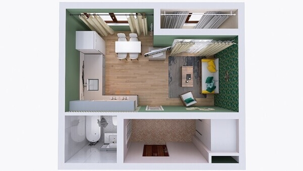 
  Продается 1-комн. квартира, 29.05 м², ЖК Юго-Западный, дом 17
. Фото 3.