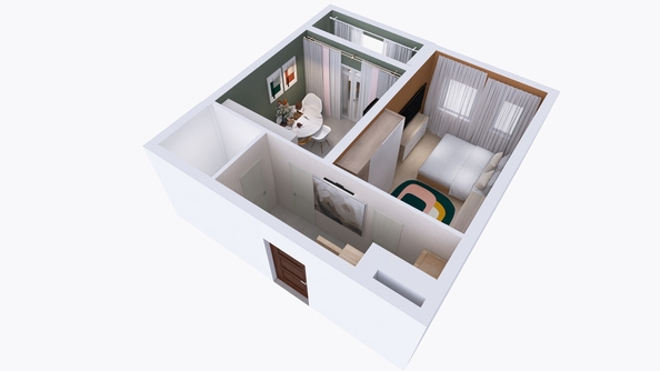 
  Продается 1-комн. квартира, 45.1 м², ЖК Юго-Западный, дом 17
. Фото 3.