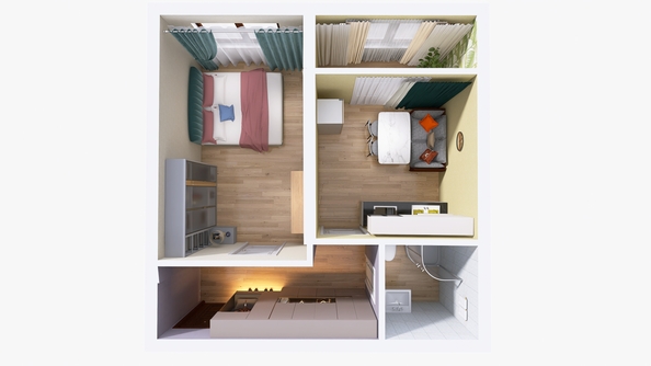 
  Продается 1-комн. квартира, 37.9 м², ЖК Юго-Западный, дом 17
. Фото 1.