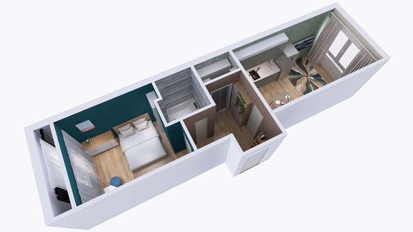 
  Продается 2-комн. квартира, 51.57 м², ЖК Юго-Западный, дом 17
. Фото 1.