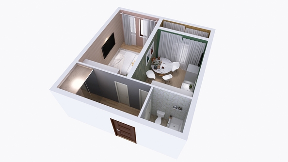 
  Продается 1-комн. квартира, 38.26 м², ЖК Юго-Западный, дом 17
. Фото 1.