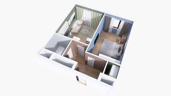 
  Продается 1-комн. квартира, 40.43 м², ЖК Юго-Западный, дом 17
. Фото 2.