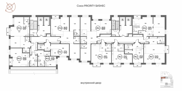 
  Продается 2-комн. квартира 61.53 м², в ЖК СОЮЗ ПРИОРИТИ МАХ, д. 4. Фото 2.