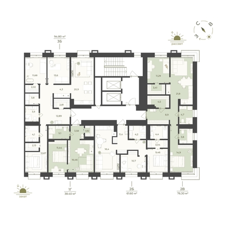 
  Продается 2-комн. квартира 76.3 м², в ЖК Верба. Фото 2.