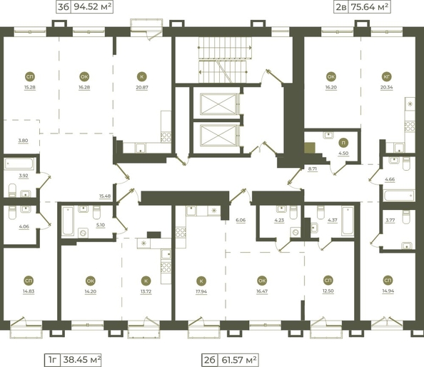 
  Продается 3-комн. квартира, 94.52 м², ЖК Верба
. Фото 1.