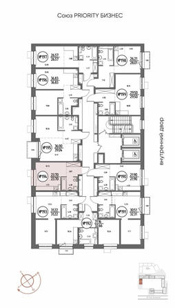 
  Продается студия 23.7 м², в ЖК СОЮЗ ПРИОРИТИ МАХ, д. 4. Фото 8.