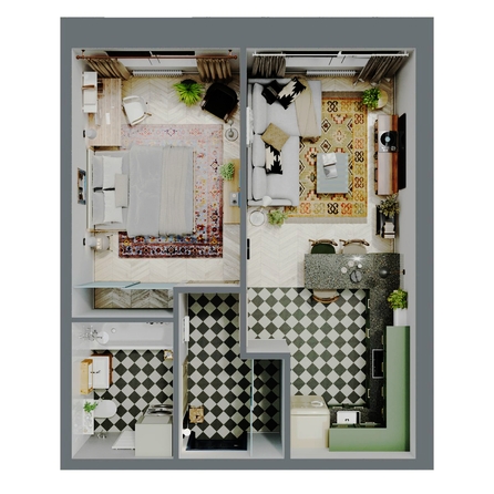 
  Продается 2-комн. квартира 45.2 м², в ЖК Квартал Стрижи, 3 очередь, дом 2. Фото 1.