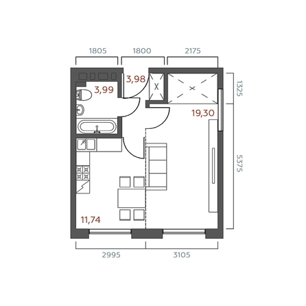 
  Продается 1-комн. квартира 39.35 м², в ЖК Салют. Фото 1.