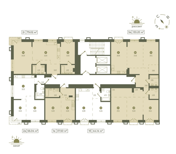 
  Продается 1-комн. квартира 44.14 м², в ЖК Верба. Фото 1.