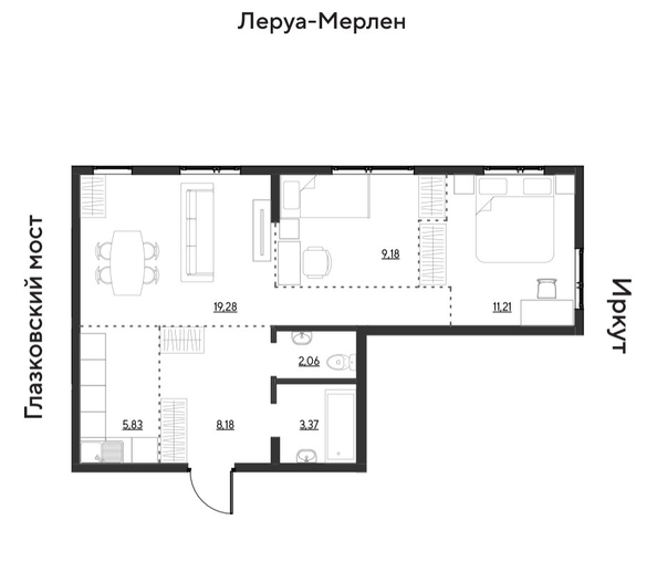 
  Продается 3-комн. квартира 59.11 м², в ЖК Затон, блок-секция 3. Фото 1.