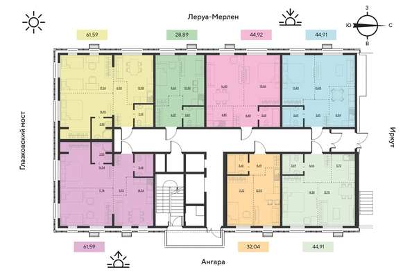 
  Продается 3-комн. квартира 61.4 м², в ЖК Затон, блок-секция 2. Фото 14.
