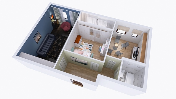 
  Продается 2-комн. квартира 59.7 м², в ЖК Юго-Западный, дом 17. Фото 2.
