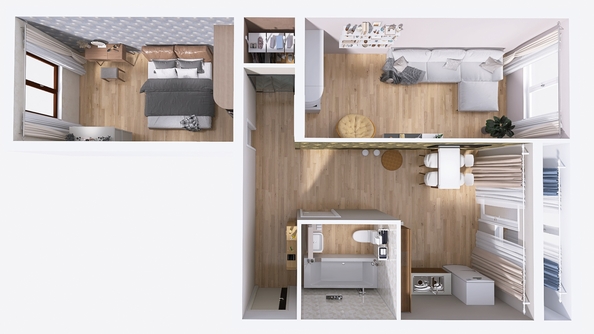 
  Продается 2-комн. квартира 71.4 м², в ЖК Юго-Западный, дом 17. Фото 1.