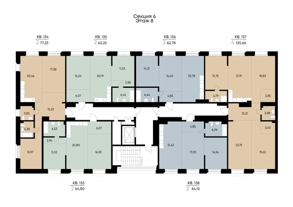 
  Продается 2-комн. квартира 64.12 м², в ЖК ВЕКТОР премиум-квартал, дом 2. Фото 3.