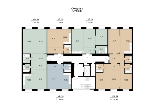 
  Продается 2-комн. квартира 63.67 м², в ЖК ВЕКТОР премиум-квартал, дом 2. Фото 3.