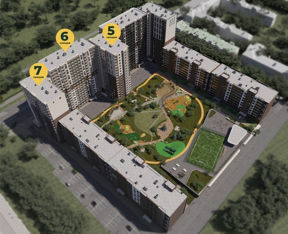 
  Продается 2-комн. квартира 62.26 м², в ЖК Семья, 3 очередь, б/с 7. Фото 13.