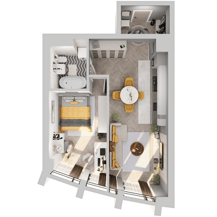 
  Продается 1-комн. квартира 51.06 м², в ЖК Звезды, дом 2. Фото 2.