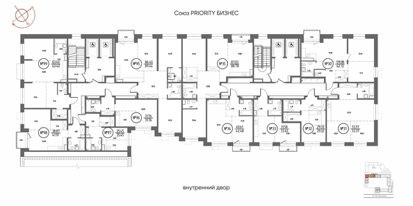
  Продается 2-комн. квартира 53.37 м², в ЖК СОЮЗ ПРИОРИТИ МАХ, д. 4. Фото 1.