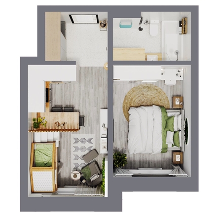 
  Продается 2-комн. квартира 37.85 м², в ЖК Стрижи Сити, блок-секции 6,7. Фото 1.