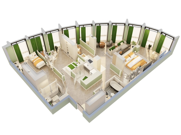 
  Продается 4-комн. квартира 120.53 м², в ЖК Звезды, дом 1. Фото 1.