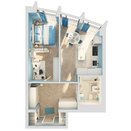 
  Продается 1-комн. квартира 51.67 м², в ЖК Звезды, дом 2. Фото 2.