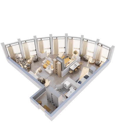 
  Продается 2-комн. квартира 63.59 м², в ЖК Звезды, дом 2. Фото 1.
