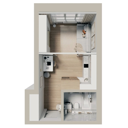 
  Продается 1-комн. квартира 26.23 м², в ЖК Стрижи Сити, блок-секции 6,7. Фото 1.