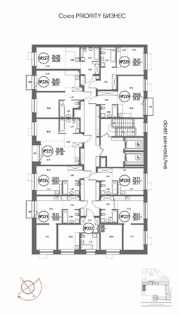 
  Продается 1-комн. квартира 31.3 м², в ЖК СОЮЗ ПРИОРИТИ МАХ, д. 4. Фото 15.